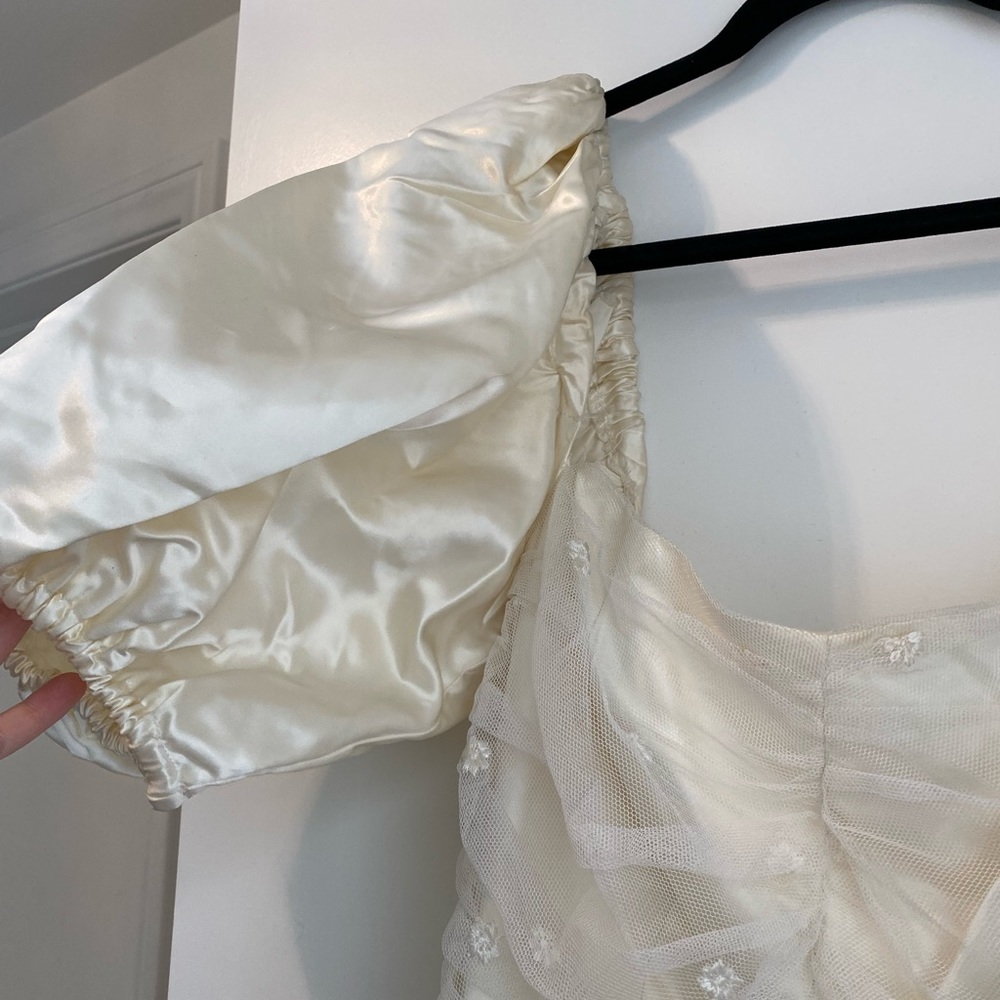 Vintage prom dress / satin tulle